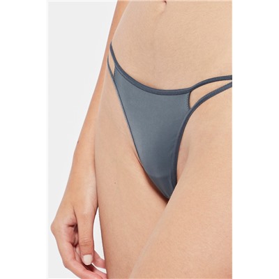 3 tangas - Gris oscuro, burdeos y negro