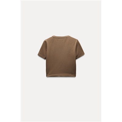 CROPPED STRETCH T-SHIRT
