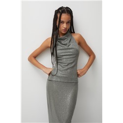 TOP HALTER TEJIDO BRILLO