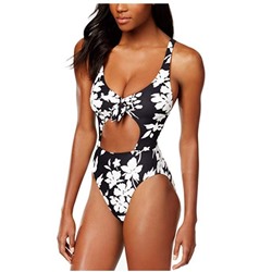 Michael Michael Kors Cutout One-Piece High-Leg Swimsuit