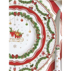 Тарелка обеденная, 26,5 см, фарфор P, белая, Новогодняя гирлянда, Magie de Noel
