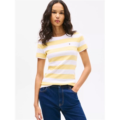Rugby Stripe Crewneck T-Shirt