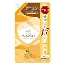 NISSAN FaFa Fine fragrance BEAUTE Кондиционер для белья с антистатиком, аромат цветов и мускуса, сменная упаковка с крышкой 840мл