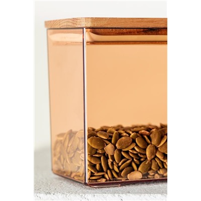 Lucille Ahşap Kapaklı Saklama Kabı -1200 ml