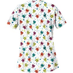 UA Jumpin Jack White Print Scrub Top