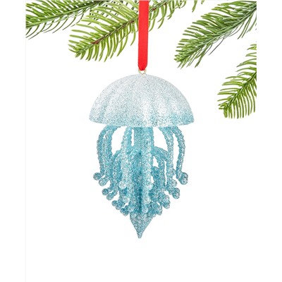 Holiday Lane Seaside Glittered Jellyfish Ornament, Created for Macy's