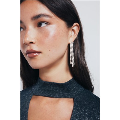 Pendientes cascada piedras brillantes