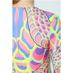Vestido slim corto manga 3/4