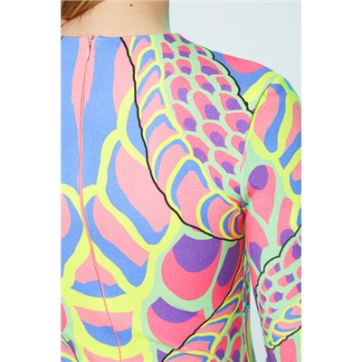 Vestido slim corto manga 3/4