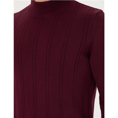 Bordo Slim Fit Kazak