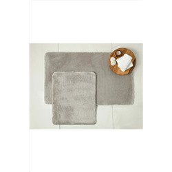English Home Poffy 2'li Banyo Paspası Seti 60x100 - 50x60 Cm Gri 10035691