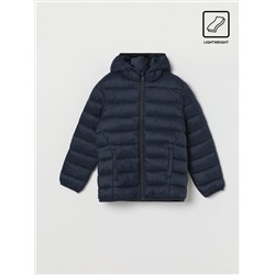 LIGHTWEIGHT HOODED PUFFER JACKET
