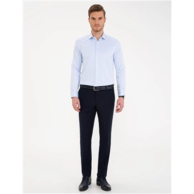 Açık Mavi Slim Fit Uzun Kollu Gömlek