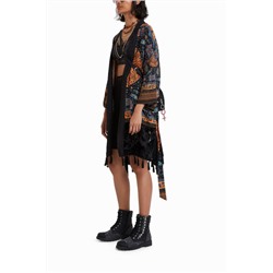 Kimono étnico borlas