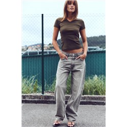 MID-RISE TAILORED BALLOON JEANS