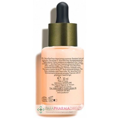 Sanoflore Concentré Rosa Fresca - Soin d'Eveil Réhydratant BIO 30 ml