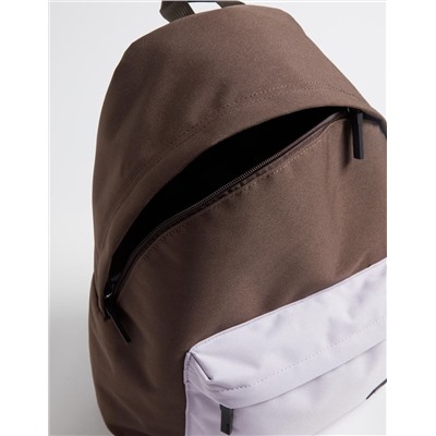 Nylon Backpack, Men, Brown