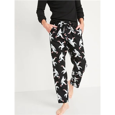 Printed Flannel Pajama Pants for Men