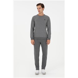 Erkek Antrasit Melanj Basic Sweatshirt