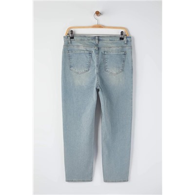 Mavi Yüksek Bel Büyük Beden Skinny Jeans TBBAW26CJ00035