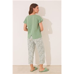 Pijama Capri 100% algodón verde
