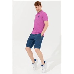 Erkek Menekşe Polo Yaka Tişört