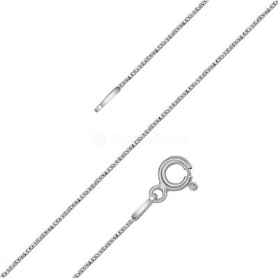 Цепь из серебра родированная - Снейк с алмазной огранкой, 50 см 1830R010L50