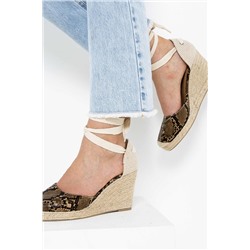 Sandalias de cuña Beige