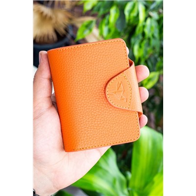Garbalia, Deri Ek Kartlıklı Turuncu Unisex Cüzdan