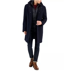 Nautica Men's Classic-Fit Bib Wool Blend Overcoat