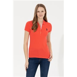 Kadın Kırmızı Basic Polo Yaka Tişört