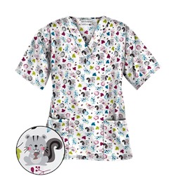 UA Fall Favorite Silver Scrub Top