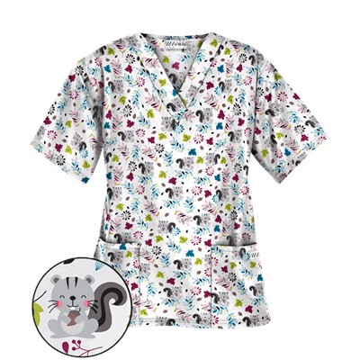 UA Fall Favorite Silver Scrub Top