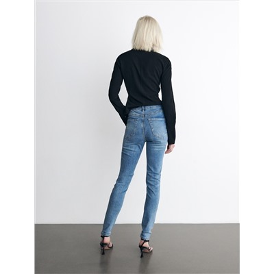 Slim-Jeans mit hoher Leibhöhe