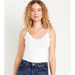 Lace-Trim Cami Tank Top