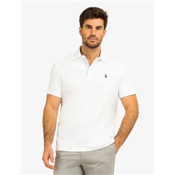 SOLID INTERLOCK POLO SHIRT WITH WOVEN TRIM
