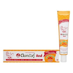 TWL/DBK Dok Bua Ku Kids Herbal Toothpaste for kids Orange flavor Детская зубная паста с Апельсином 35г