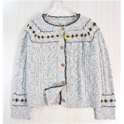 Женский элегантный плотный жаккардовый кардиган