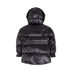 Anorak con capucha Negro
