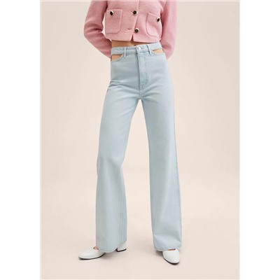Vaqueros wideleg tiro alto -  Mujer | MANGO OUTLET Melilla