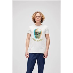 Bad Bear, Skull Blow Erkek Beyaz Tişört