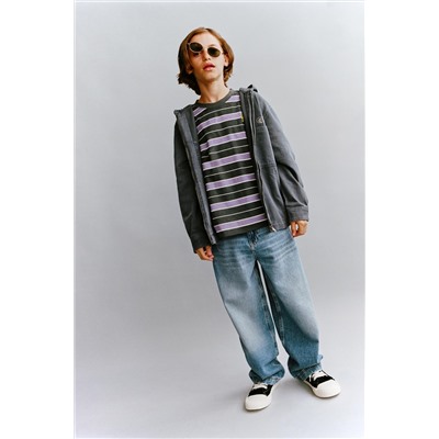 TWILL OVERSHIRT WITH HOOD