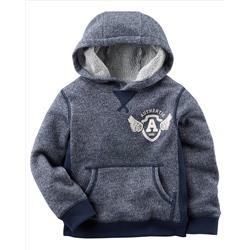 Hooded Marled French Terry Pullover