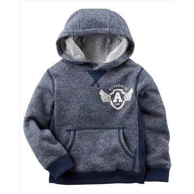 Hooded Marled French Terry Pullover