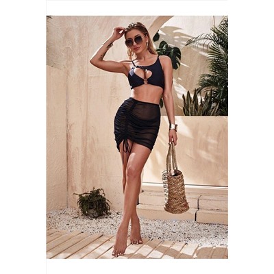 DEEP BEACH Büzgü Detaylı Mesh Pareo TYC00440088160