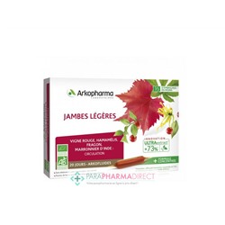 ArkoPharma ArkoFluides - Jambes Légères - Circulation - BIO 20 ampoules