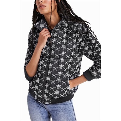 Chaqueta padded con encaje