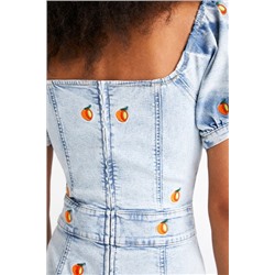 Vestido corto slim denim