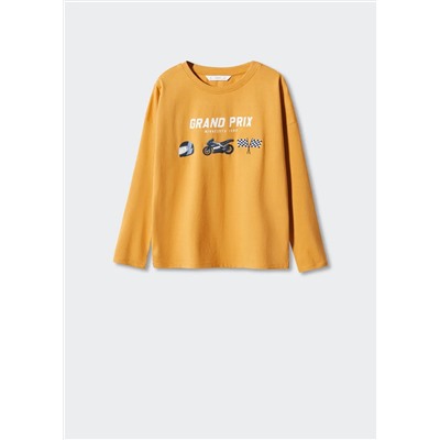 Camiseta algodón manga larga -  Niño | MANGO OUTLET España