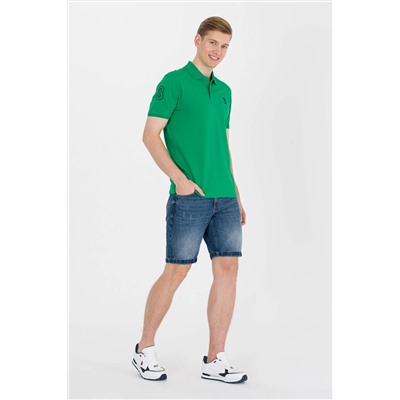 Erkek Yeşil Basic Polo Yaka Tişört